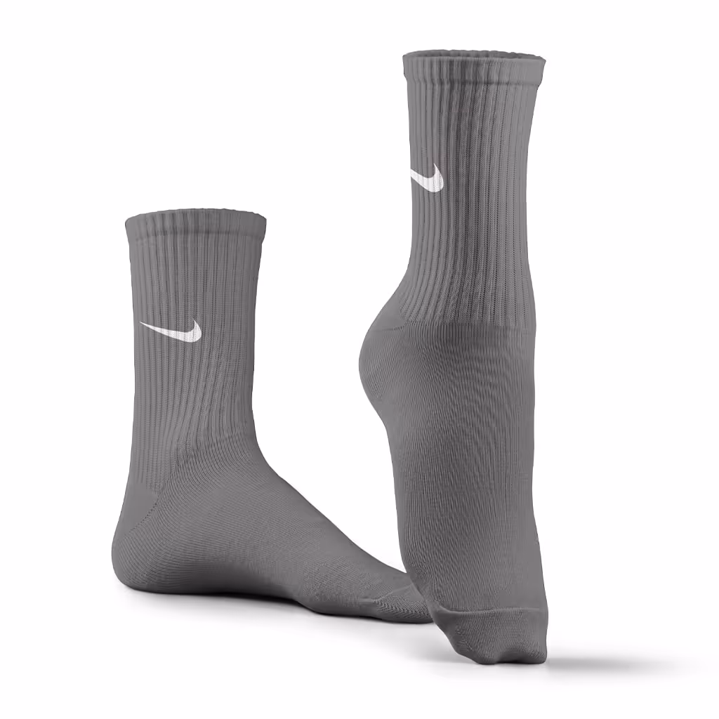 جوراب ورزشی ساق بلند نایکی مدل NSB-1200 | ملانژ تیره
