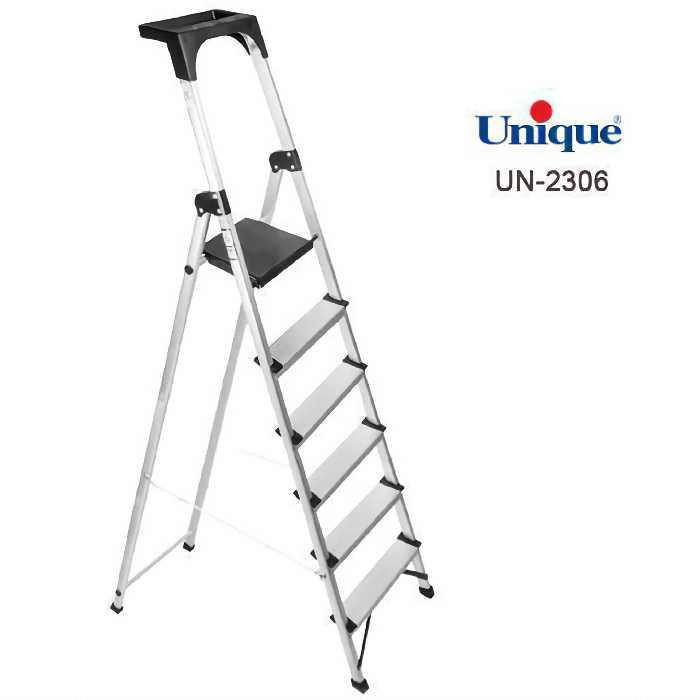 نردبان شش پله آلومینیوم کد 2306 برند یونیک