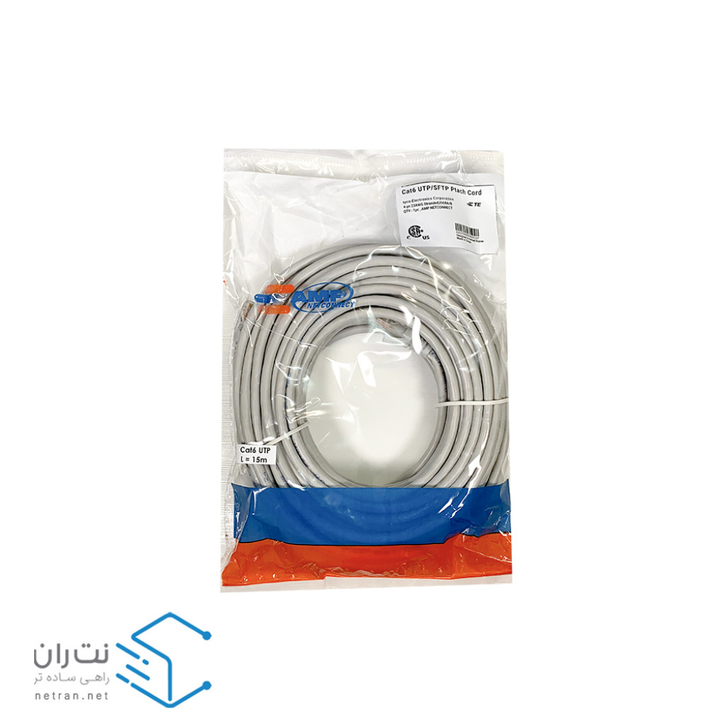 قیمت و خرید پچ کورد امپ Cat6 UTP با متراژ 15 متری در هفت رنگ | نت ران