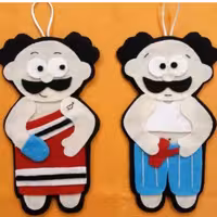 نشانگر حمام و دستشویی نمدی عمو سبیل 