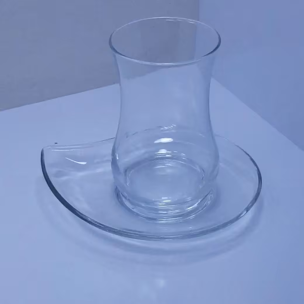 استکان نعلبکی کمر باریک ترک 