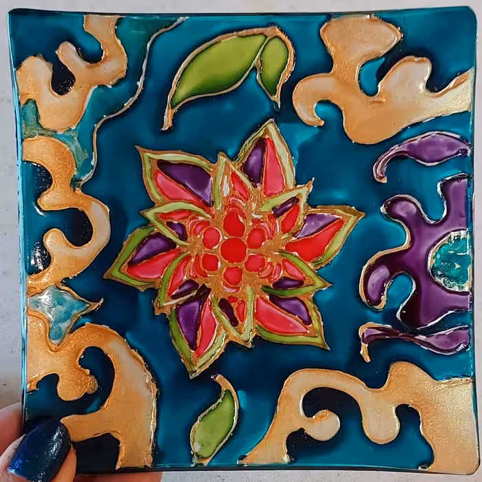  پیش دستی ویترای    طرح  گل  