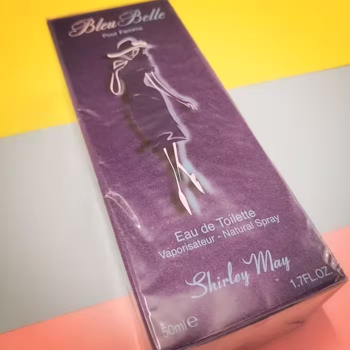 عطر ادکلن ادو تویلت Shirley may زنانه bleu belle اورجینال  50 میل رایحه گل ساخت امارات