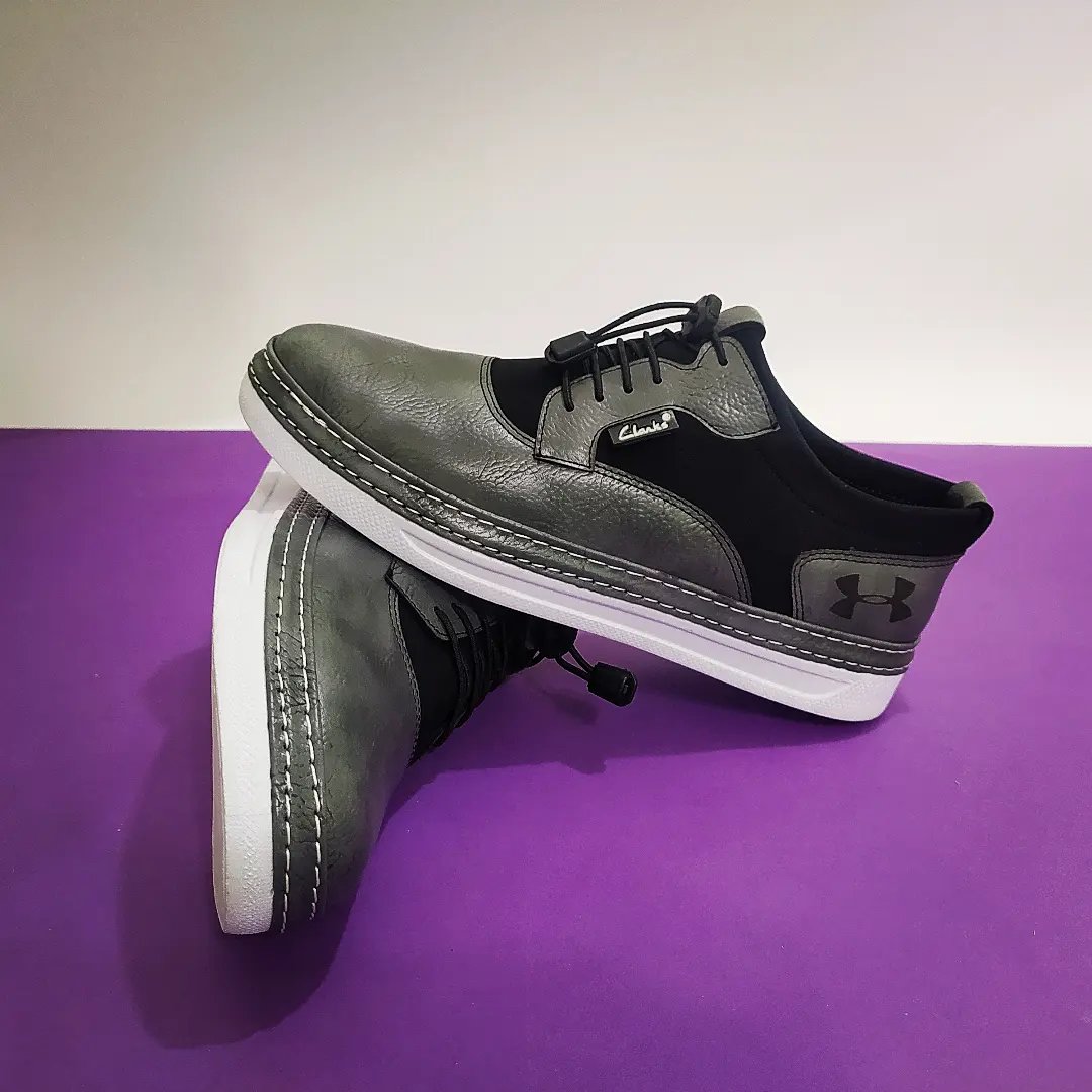 کفش مردانه ونس طوسی دوردوخت 