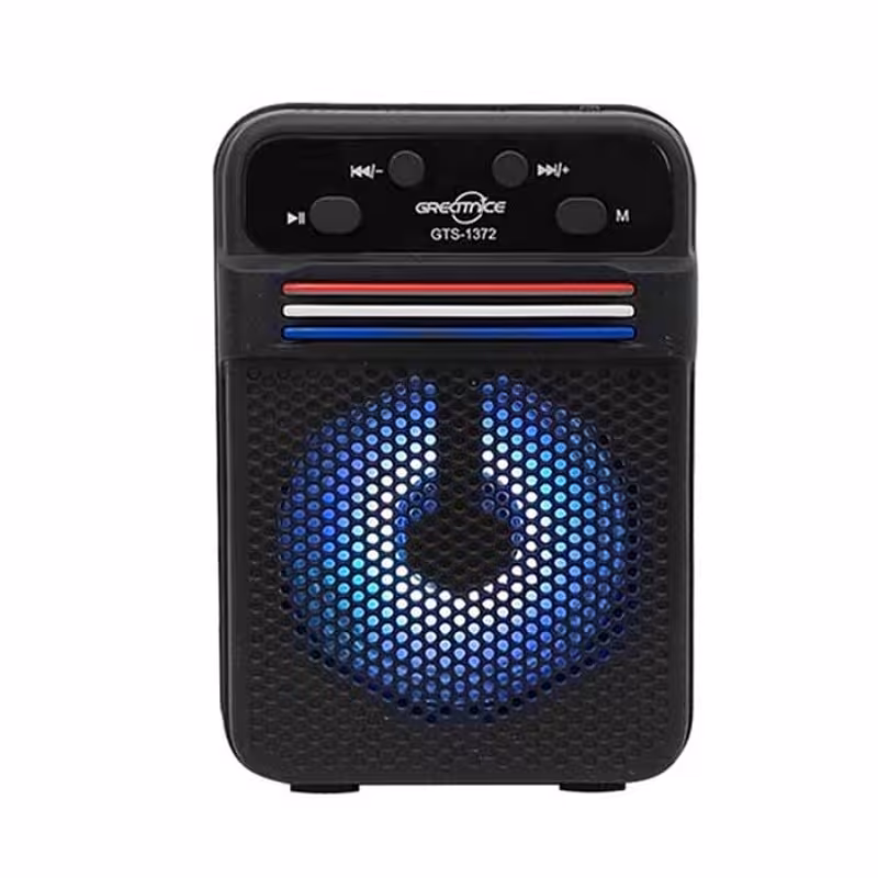 اسپیکر بلوتوثی  بیس عالی  قابل حمل  دارای رقص نور جنس باکیفیت 