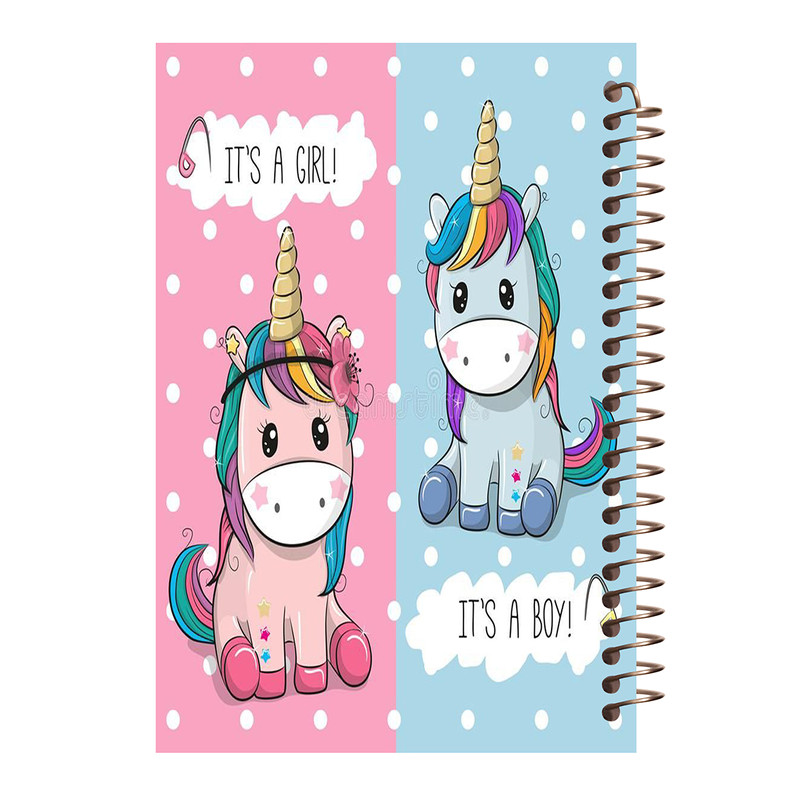 دفتر نقاشی مشایخ طرح اسب تک شاخ کد 40020