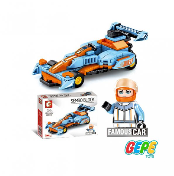 لگو مدل ماشین مسابقه ی فرمول یک آبی