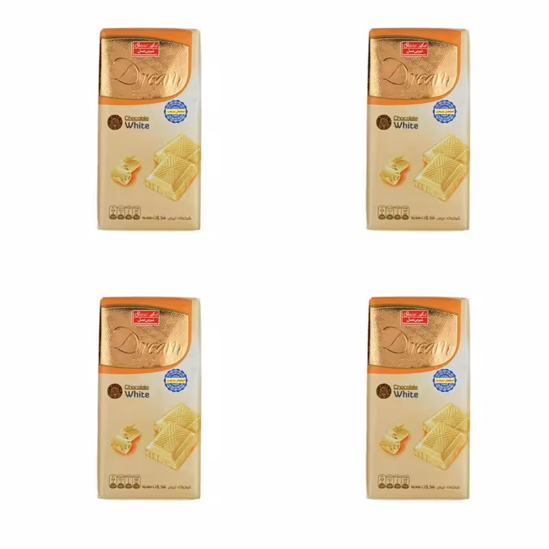 تابلت شکلات سفید دریم شیرین عسل - 100 گرم بسته 4 عددی