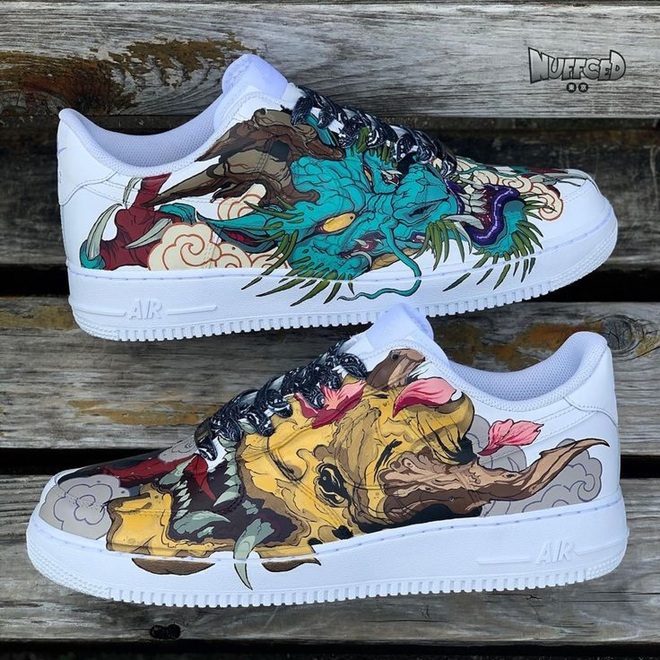 کاستوم کفش ایرفورس طرح  dragon (قبل از ثبت سفارش موجودی بگیرید)