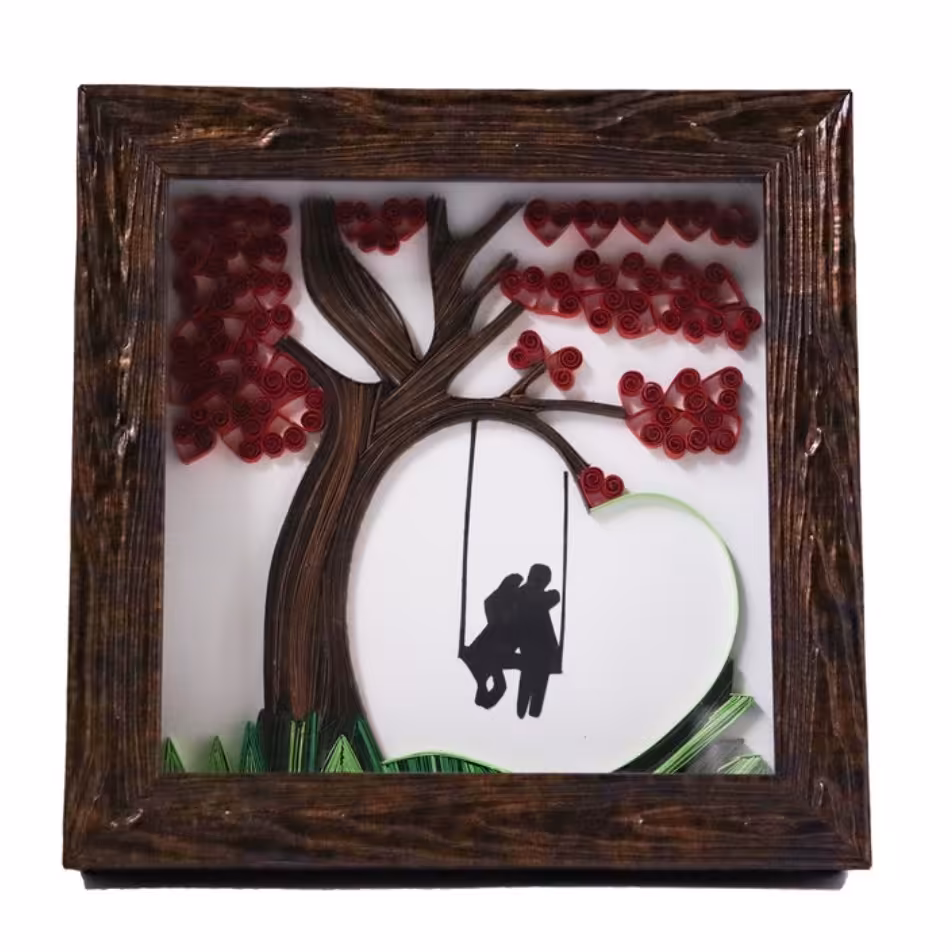 تابلو ملیله کاغذی طرح درخت