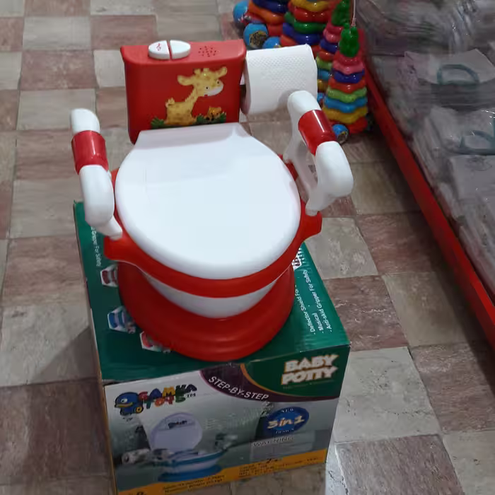 سیسمونی توالت فرنگی قصری موزیکال ودستمال دار samytoys
