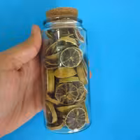 شیشه ادویه طرح آلپ ارتفاع 15 سانتیمتر با درب چوب پنبه شش عددی