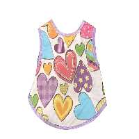 پیشبند نوزاد حلقه ای پشت حوله ای قلبی 