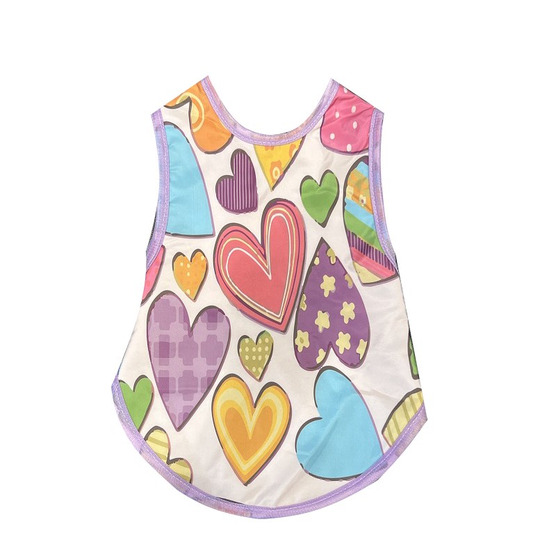 پیشبند نوزاد حلقه ای پشت حوله ای قلبی 