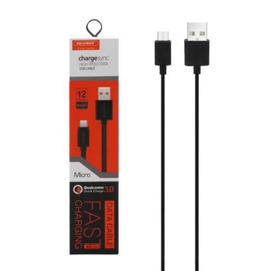 تبدیل USB به MicroUSB کلومن مدل KD-14 طول 1 متر