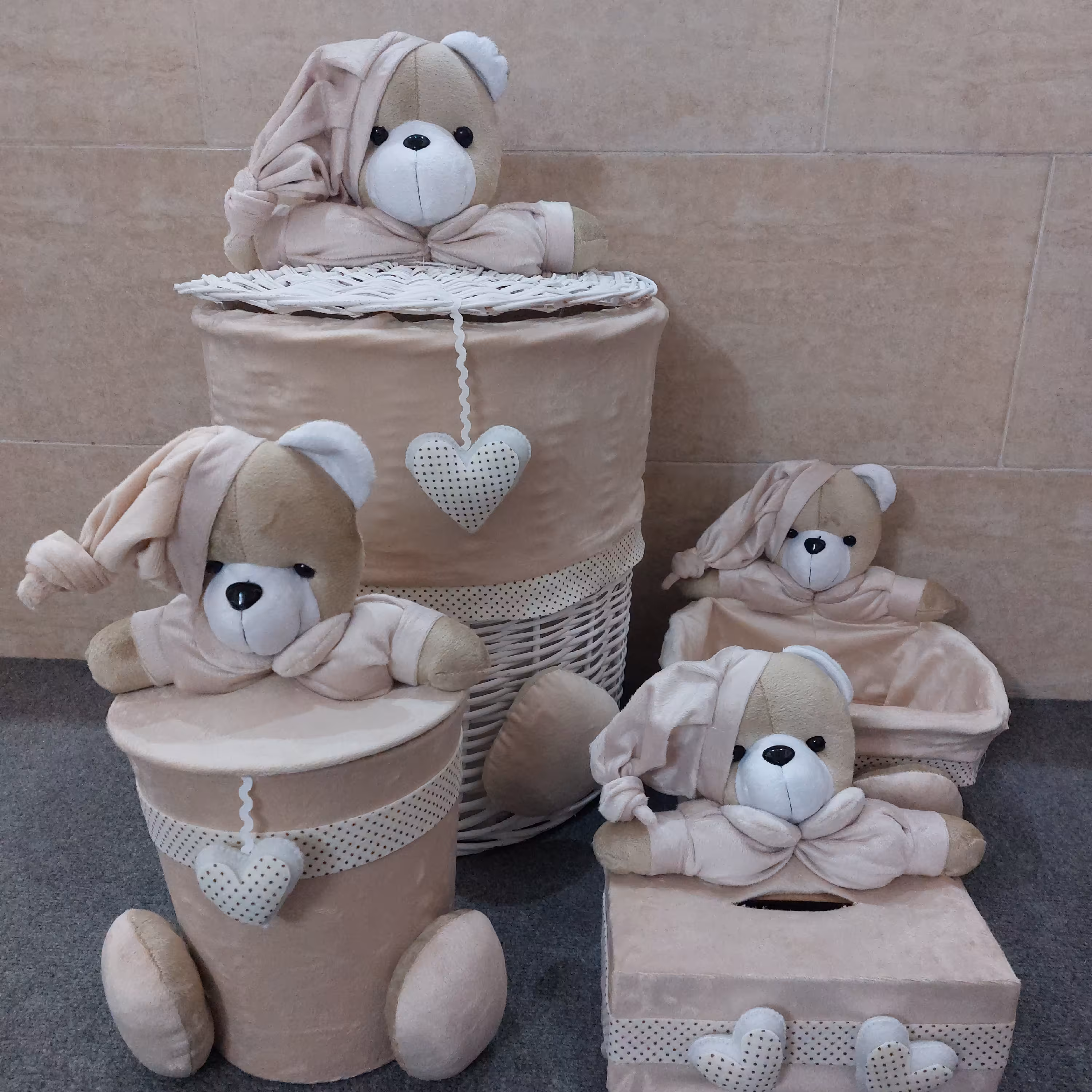 سبد لباس .سطل و دستمال.سبد لوسیون