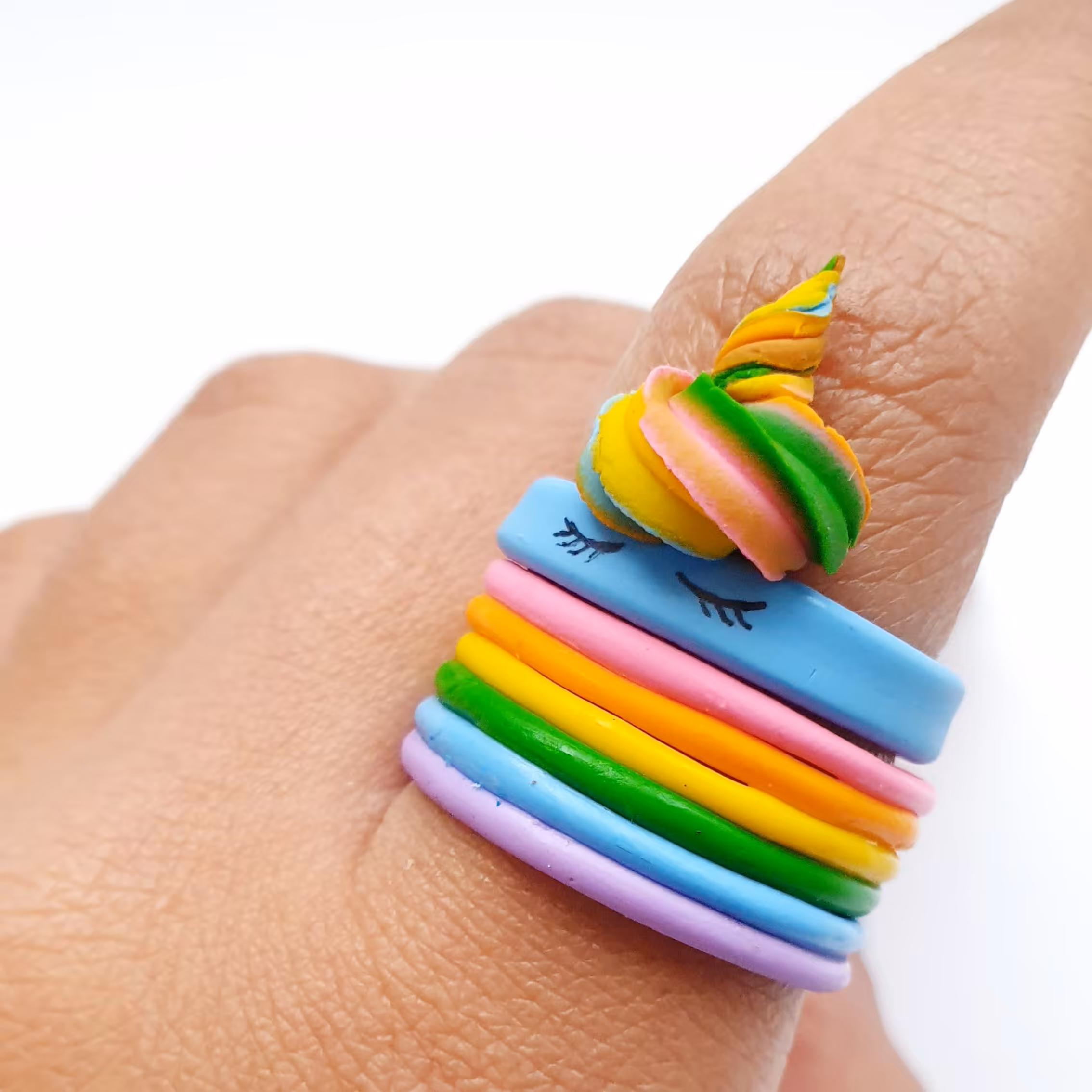 انگشتر خمیری رنگین کمان