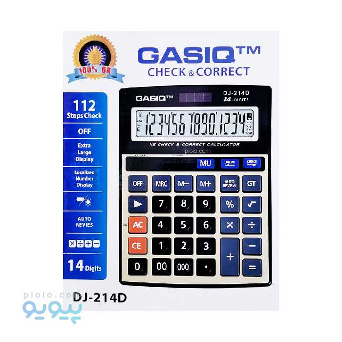 ماشین حساب GASIQ مدل DJ-214D عمده و کارتنی