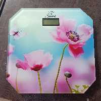ترازو دیجیتال وزن کشی (حمام) سان ست طرح  گل pink flower (ارسال رایگان) 