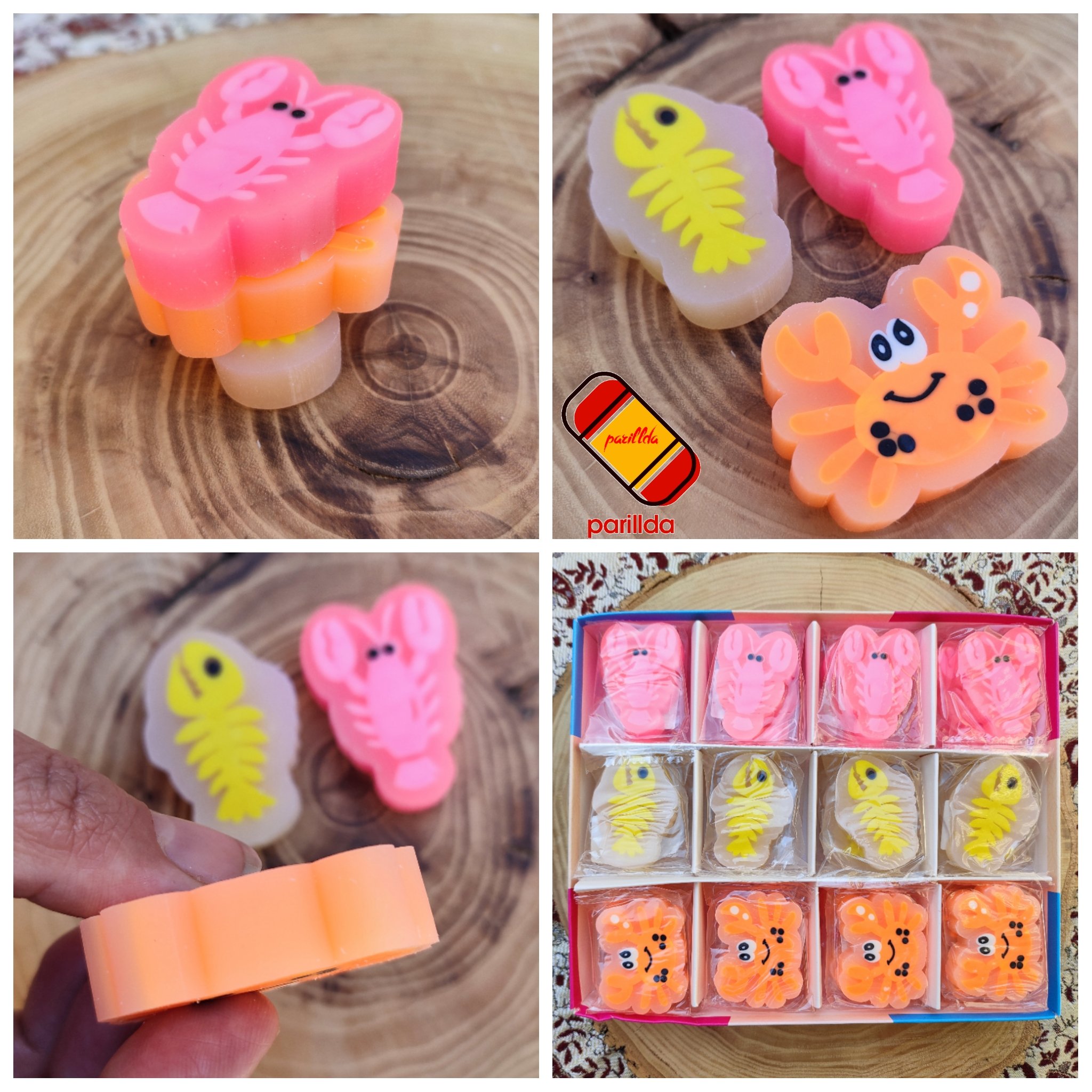 پاکن های فسیل حیوانات در سه طرح زیبا با پاک کنندگی فوق العاده پاک کن