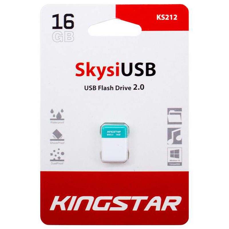 فلش 16 گیگ کینگ‌ استار مدل Sky KS212 فیروزه ای