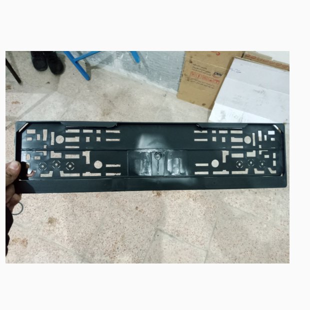 قاب پلاک خودرو 100عددبرای همه مدل ساده رنگ مشکی