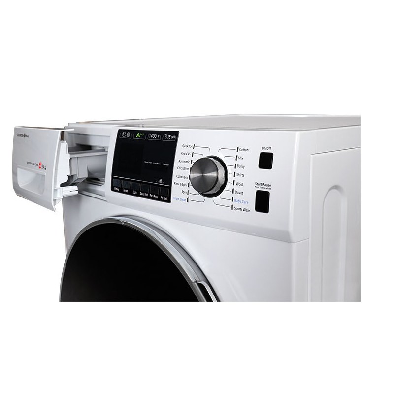 ماشین لباسشویی پاکشوما 8 کیلویی نقره ای مدل BWF-40804 ST