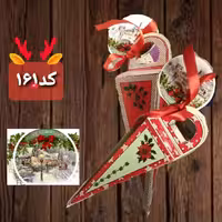 جعبه هدیه در سایز 22ووزن7گرم درنگ سبزوقرمز