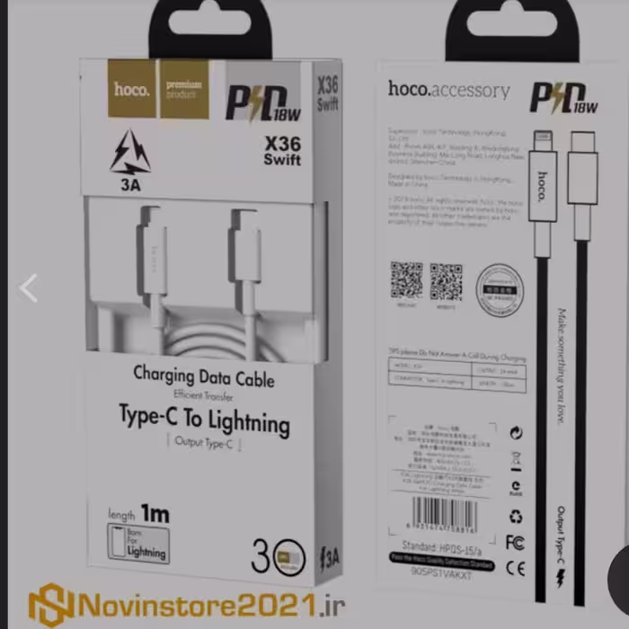 کابل تبدیل Type-c به لایتنینگ هوکو مدل X36 
