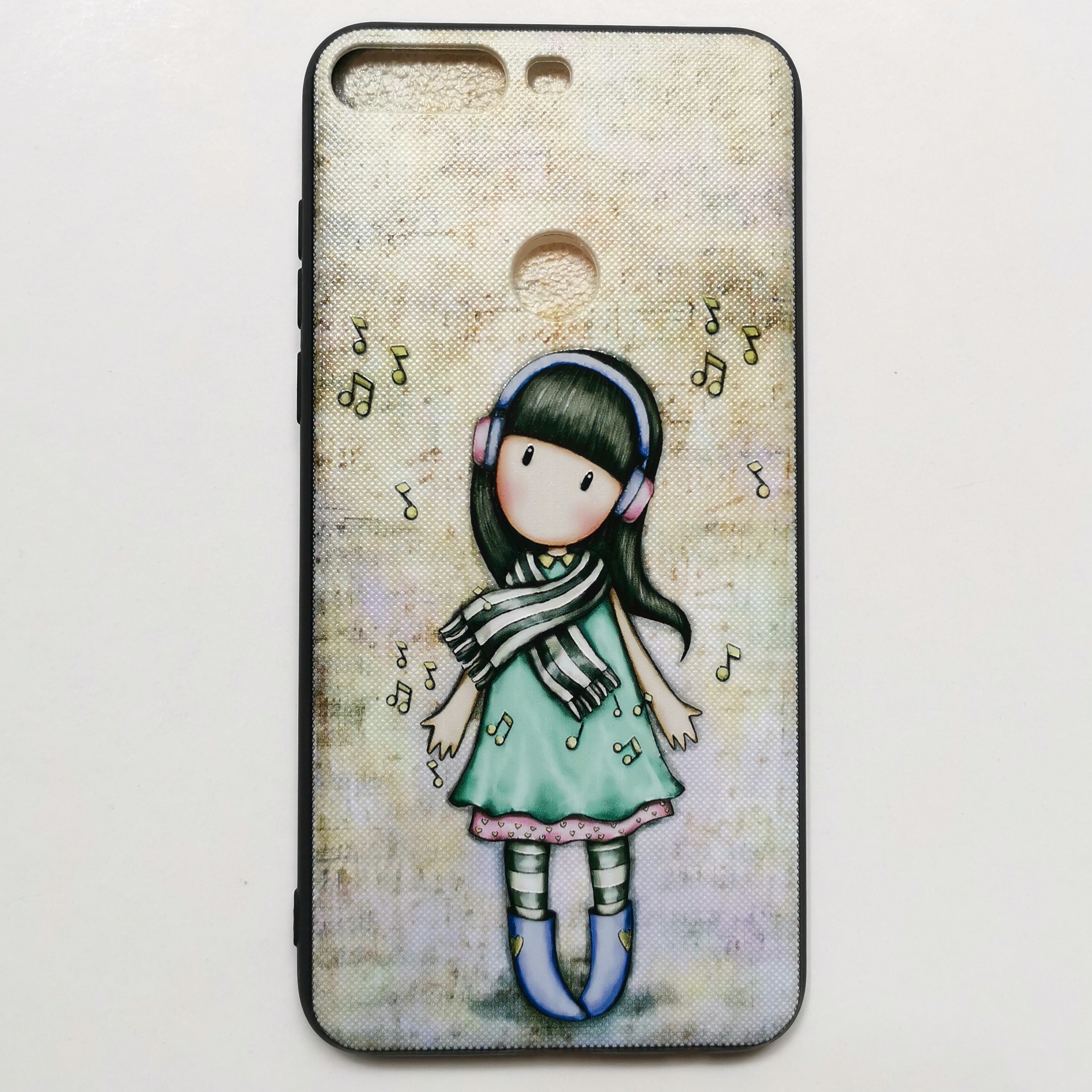 قاب طرحدار دختر هدفون دار گوشی ‌هوآوی Y7 prime 2018