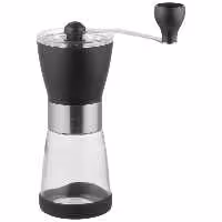 آسیاب دستی قهوه استوانه شیشه ای