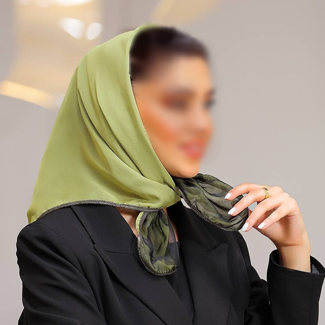 مینی اسکارف دورو مزونی اعلا رنگ سبز پسته ای و یشمی ارسال رایگان