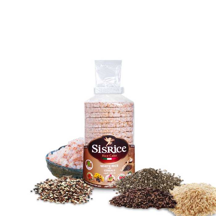 سیس رایس کیک برنجی رژیمی میان وعده رژیمی با طعم چند غله