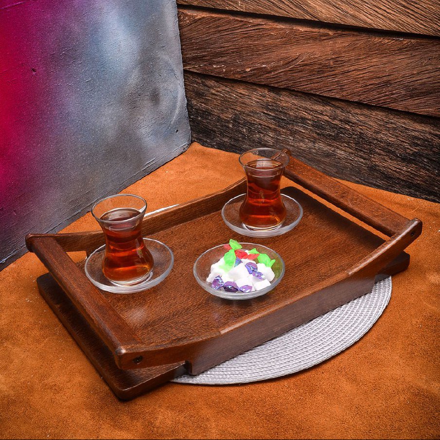 سینی چوبی دسته دار