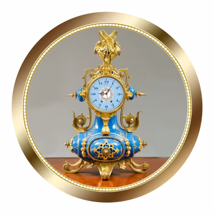 ساعت رومیزی طرح کلاسیک قطر 25 سانت رینگ استیل کدهای 2005-2006-2007