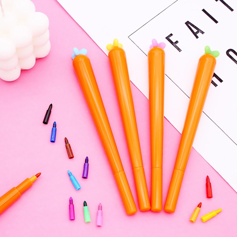 مداد فشنگی طرح  هویج  نوک رنگی 