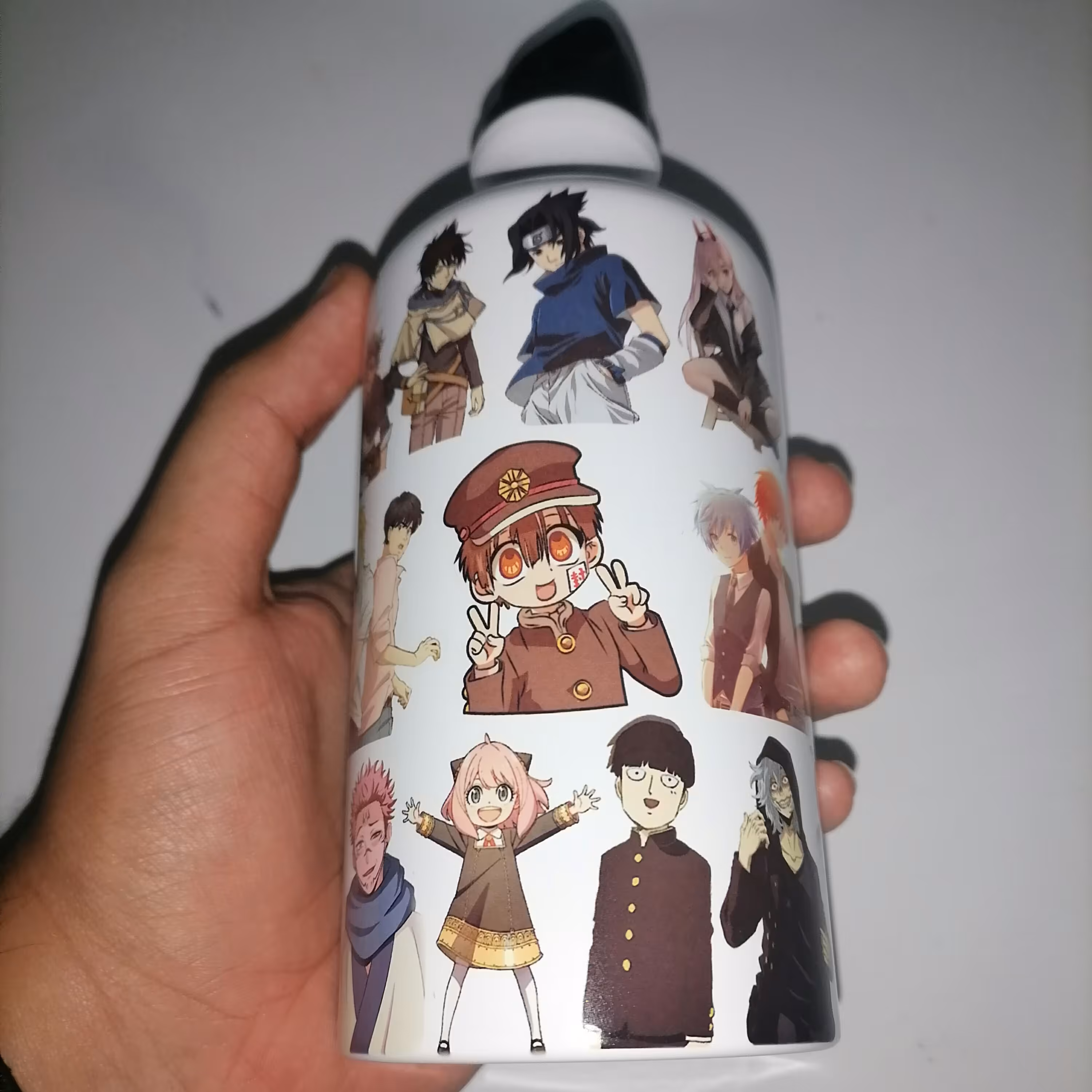 قمقمه انیمه جذاب با طرح انیمه های مختلف ( لیوای . سایتاما . ناروتو .  هاناکو . موب سایکو )