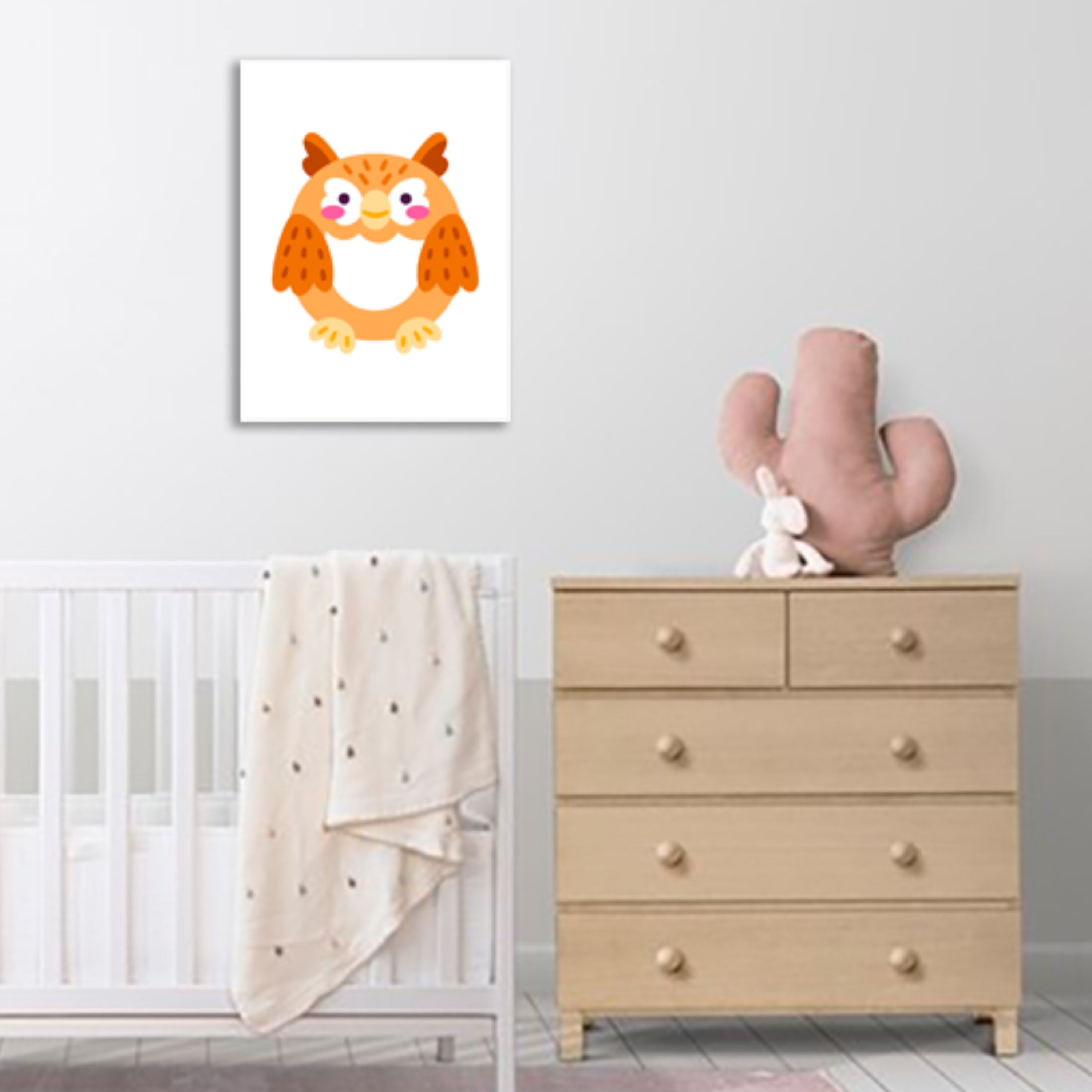 تابلو شاسی اتاق کودک طرح O در سایز 9 در 12 سانتیمتر