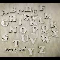 بسته26 عددی الگو و شابلون حروف انگلیسی چوبی  (برش لیزری)