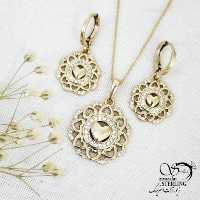 نیمست طرح طلا برند ژوپینگ طرح قلب کد 14002