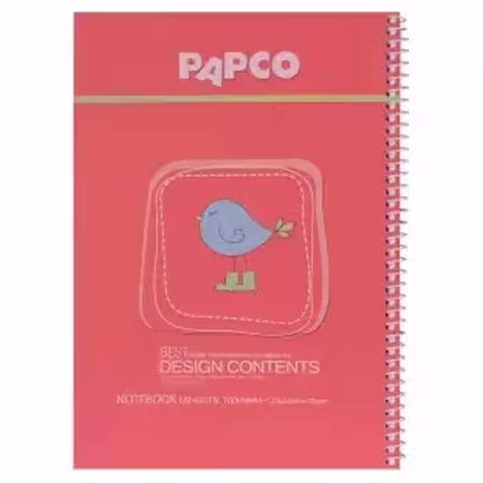 دفتر سیمی پاپکو 100 برگ کد PN-661PB رنگ گلبهی