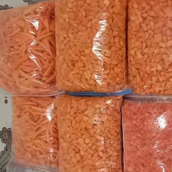 هویج خلالی ونگینی دربسته بندی 500 گرمی