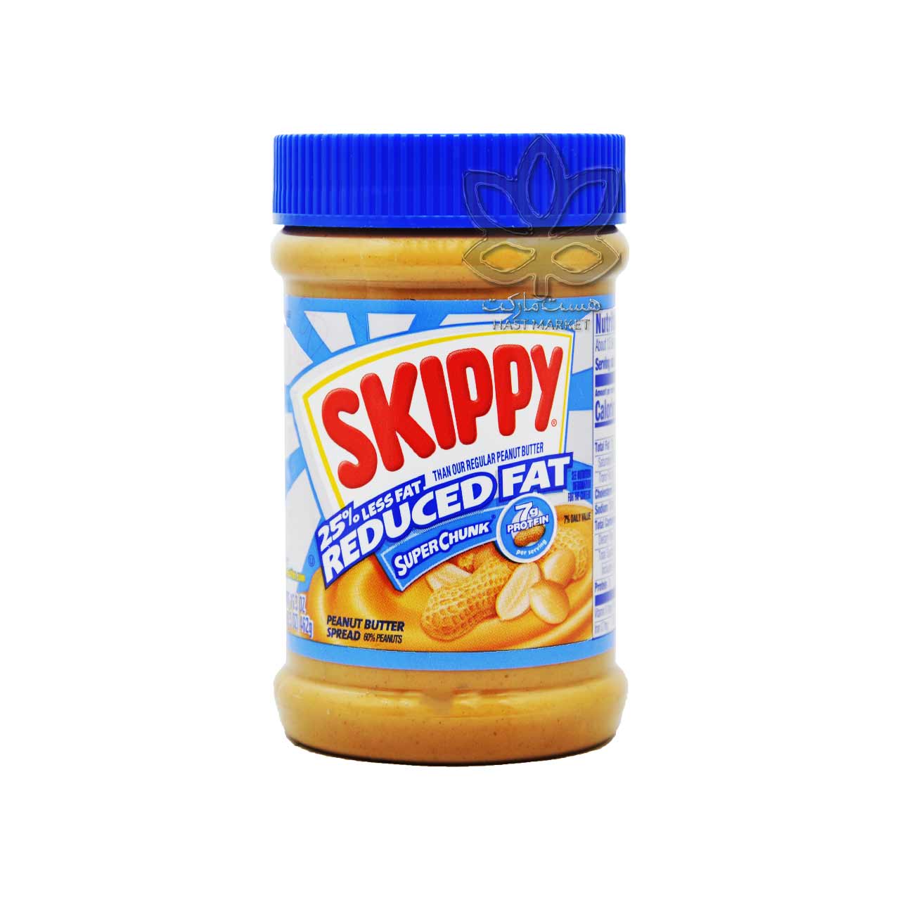 کره بادام زمینی سوپر چانک ( کم چرب ) 460 گرم اسکیپی - skippy