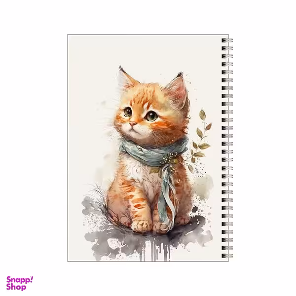 دفتر مشق 50 برگ بامبیلیپ طرح نقاشی گربه آبرنگی کد 3920032