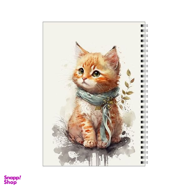 دفتر مشق 50 برگ بامبیلیپ طرح نقاشی گربه آبرنگی کد 3920032