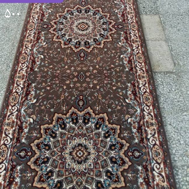 کناره  فرش  3.50×1  نقشه  کبیر، رنگ  گردویی 500شانه