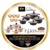 سرویس قابلمه زیو طرح پاریس مدل zio-z-7150