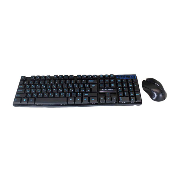 موس و کیبورد بی سیم فراسو مدل FCM-8282RF BLACK با حروف فارسی