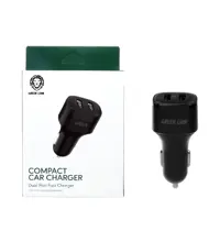 شارژر فندکی فست دو پورت گرین لاین مدل GNCC24WCBK 12W
