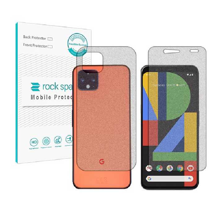 گلس صفحه نمایش و پشت گوشی گوگل Pixel 4 مدل نانو هیدروژل گیمینگ برند راک اسپیس کدss